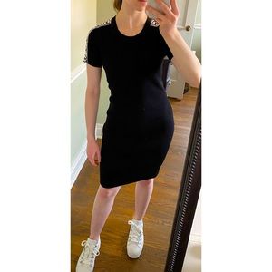 Michael Kors Black T-Shirt Dress with Logo